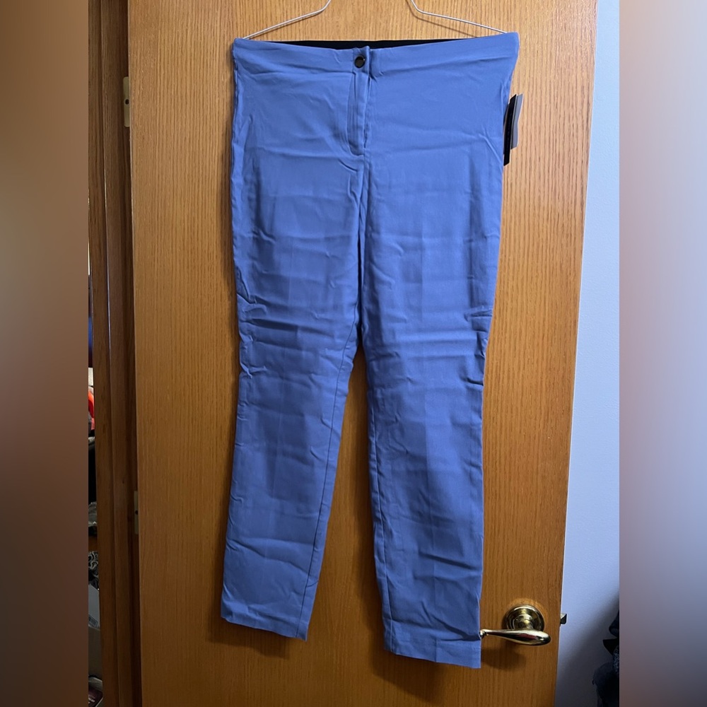 Solid slim straight trouser pants 14/32 infinity blue